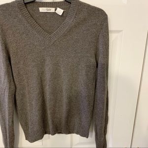 Tse Say 100% Cashmere V Neck Sweater